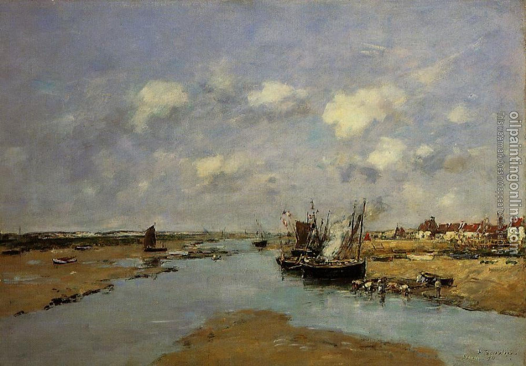 Boudin, Eugene - Etaples, La Canache, Low Tide